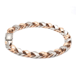 Heavy Platinum & Gold Bracelet for Men JL PTB 641-RG