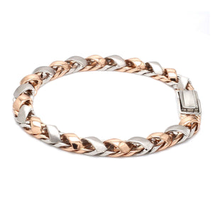 Heavy Platinum & Gold Bracelet for Men JL PTB 641-RG