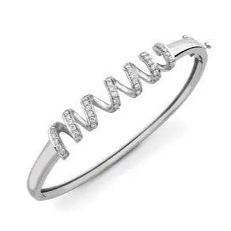 Helical Platinum Bracelet with Diamonds SJ PTB 106