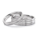 Load image into Gallery viewer, Hi-polish Rope style Platinum Love Bands JL PT 114
