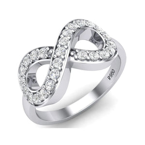 Infinity of Love Platinum Diamond Ring for Women JL PT 458