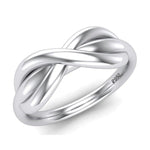 Load image into Gallery viewer, Infinity Plain Platinum Ring for Men JL PT 459
