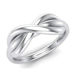 Infinity Plain Platinum Ring for Men JL PT 459