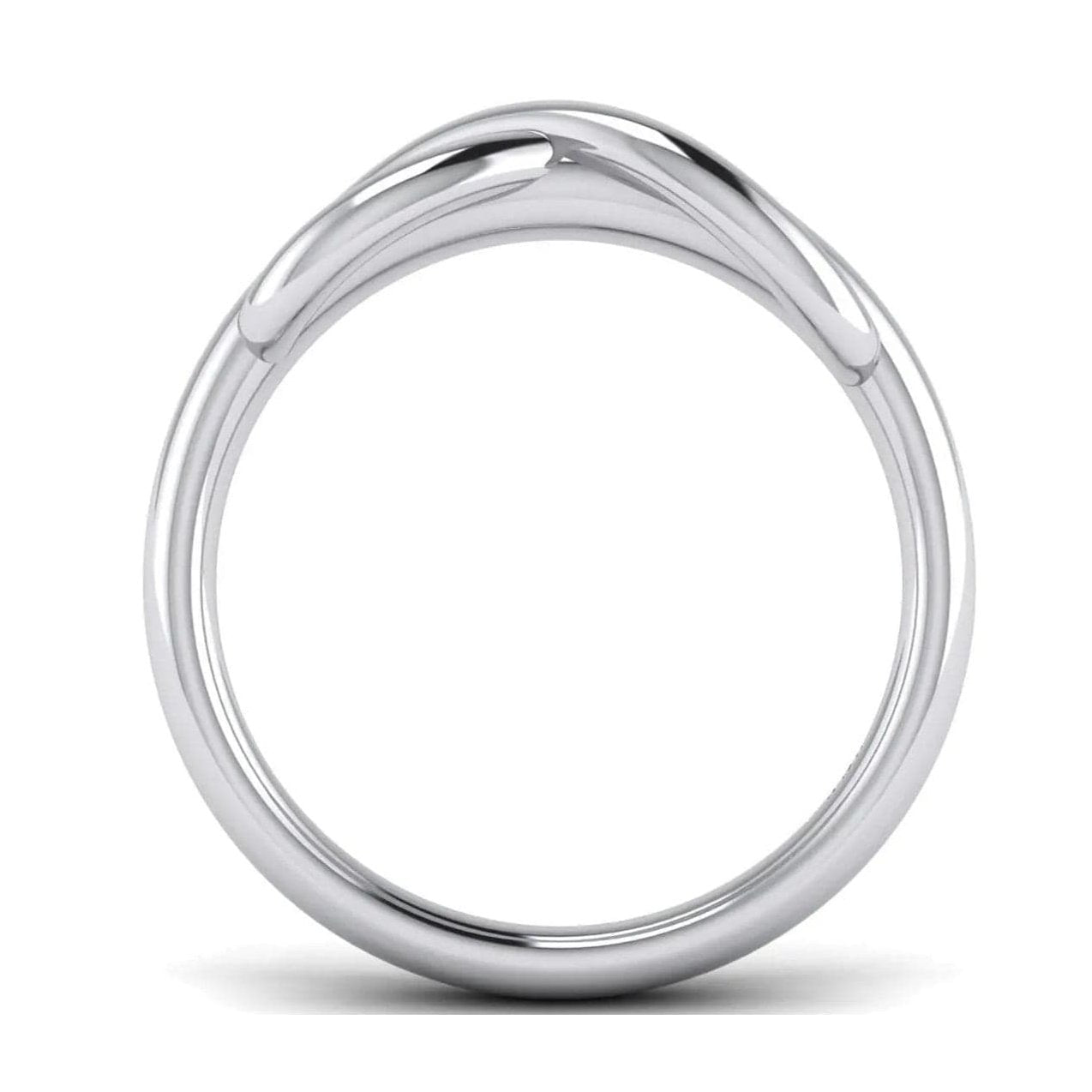 Infinity Plain Platinum Ring for Men JL PT 459