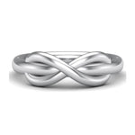 Load image into Gallery viewer, Infinity Plain Platinum Ring for Men JL PT 459
