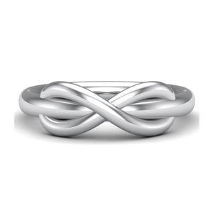 Infinity Plain Platinum Ring for Men JL PT 459