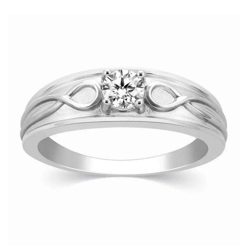 Infinity Solitaire Ring for Men in Platinum JL PT 444