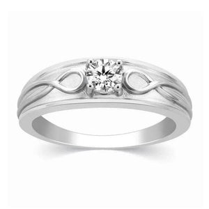 Infinity Solitaire Ring for Men in Platinum JL PT 444