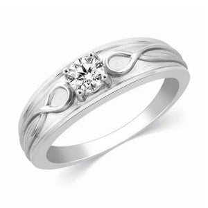 Infinity Solitaire Ring for Men in Platinum JL PT 444