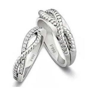 Intertwined Platinum Love Bands JL PT 207