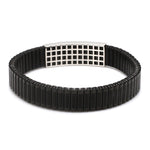 Load image into Gallery viewer, Jaguar Platinum Black Band Bracelet for Men - Flexible JL PTB 1208
