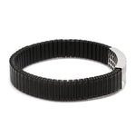 Load image into Gallery viewer, Jaguar Platinum Black Band Bracelet for Men - Flexible JL PTB 1208
