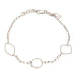 Load image into Gallery viewer, Japanese 3 Shape Links Platinum Bracelet for Women JL PTB 1157
