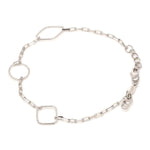 Load image into Gallery viewer, Japanese 3 Shape Links Platinum Bracelet for Women JL PTB 1157
