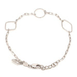 Load image into Gallery viewer, Japanese 3 Shape Links Platinum Bracelet for Women JL PTB 1157
