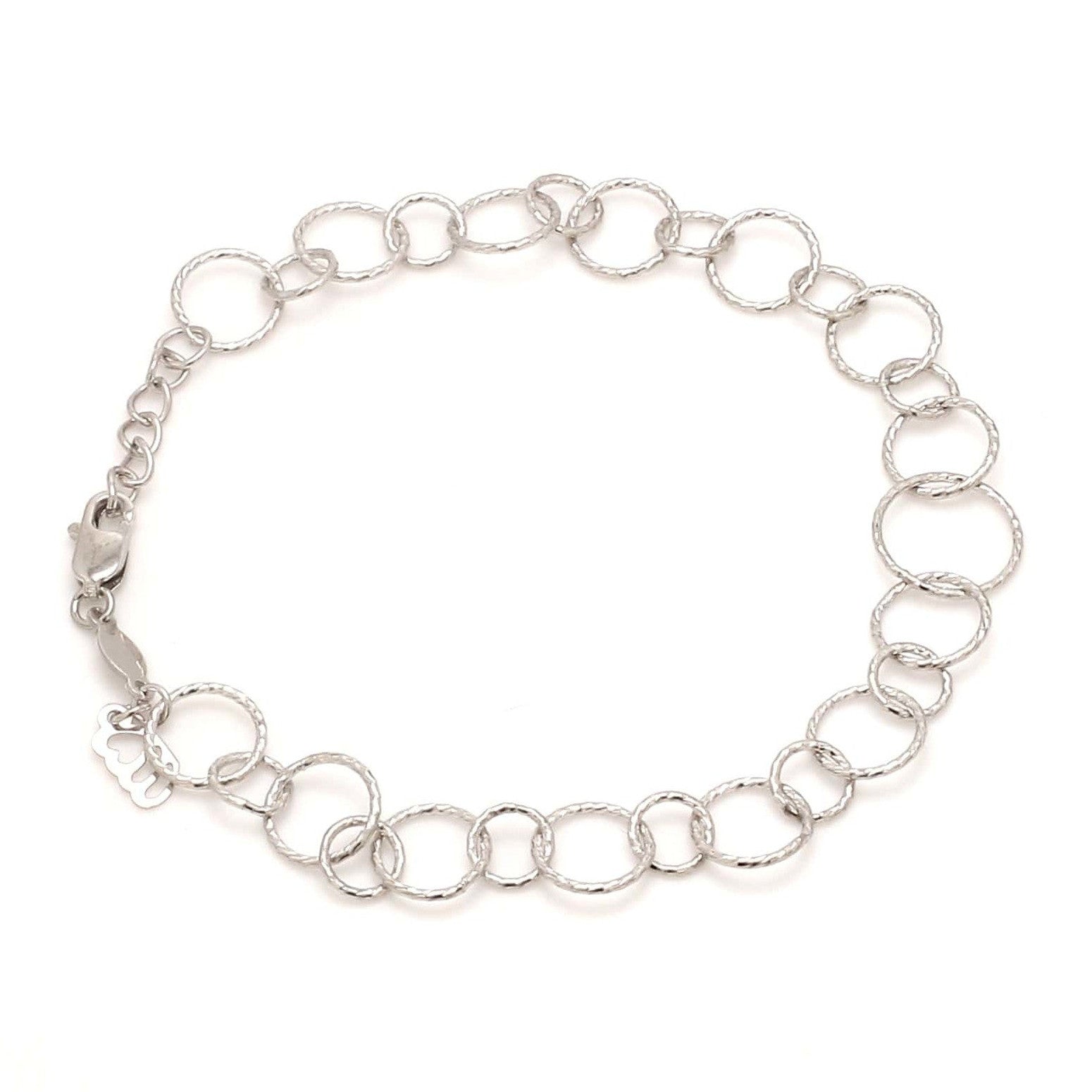 Japanese Circle Links Platinum Bracelet for Women JL PTB 1155