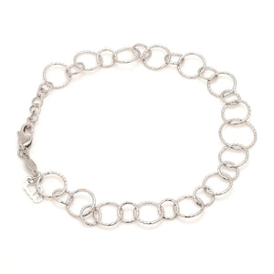 Japanese Circle Links Platinum Bracelet for Women JL PTB 1155