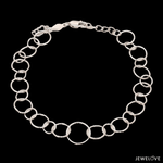 Load image into Gallery viewer, Japanese Circle Links Platinum Bracelet for Women JL PTB 1155
