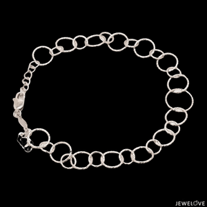 Japanese Circle Links Platinum Bracelet for Women JL PTB 1155