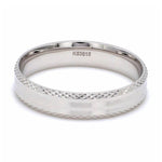 Load image into Gallery viewer, Japanese Designer Platinum Love Bands with Textured Edges JL PT 604
