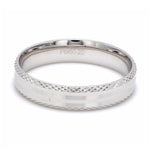 Load image into Gallery viewer, Japanese Designer Platinum Love Bands with Textured Edges JL PT 604
