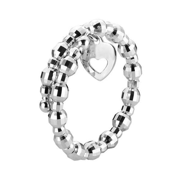 Flexible Platinum Ring with Diamond Cut Balls JL PT 961