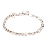 Load image into Gallery viewer, Japanese Links with Diamond Cut Balls Platinum Bracelet for Women JL PTB 1156
