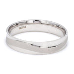 Load image into Gallery viewer, Japanese Plain Platinum Couple Rings with a Matte Finish Wave JL PT 610
