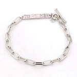 Load image into Gallery viewer, Japanese Platinum 4 mm Links Bracelet for Women JL PTB 1158
