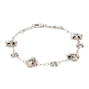 Japanese Platinum Bracelet Diamond Cut Balls Bracelet for Women JL PTB 1072