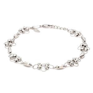 Japanese Platinum Bracelet Diamond Cut Balls Bracelet for Women JL PTB 1075