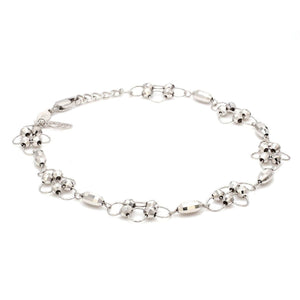 Japanese Platinum Bracelet Diamond Cut Balls Bracelet for Women JL PTB 1075