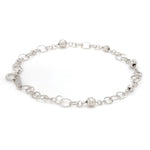 Load image into Gallery viewer, Japanese Platinum Bracelet with Diamond Cut Balls  for Women JL PTB 1068
