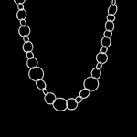 Load image into Gallery viewer, Japanese Platinum Circle Links Necklace Chain for Women JL PT CH 1155
