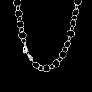 Japanese Platinum Circle Links Necklace Chain for Women JL PT CH 1155