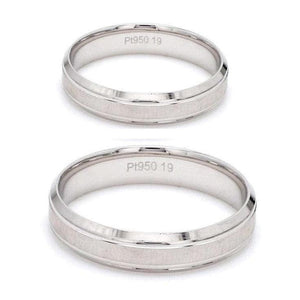 Japanese Platinum Couple Rings with Rainbow Finish JL PT 605