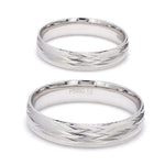 Load image into Gallery viewer, Japanese Platinum Couple Rings with Unique Shiny Texture JL PT 611
