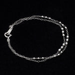 Load image into Gallery viewer, Japanese Platinum Double Chain Bracelet with Diamond Cut Balls Bracelet for Women JL PTB 1071
