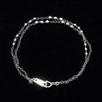 Load image into Gallery viewer, Japanese Platinum Double Chain Bracelet with Diamond Cut Balls Bracelet for Women JL PTB 1071
