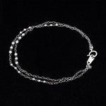 Load image into Gallery viewer, Japanese Platinum Double Chain Bracelet with Diamond Cut Balls Bracelet for Women JL PTB 1071
