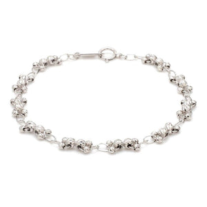 Japanese Platinum Light Weight Bracelet with Diamond Cut Balls  for Women JL PTB 1067