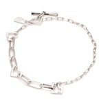 Load image into Gallery viewer, Japanese Platinum Links Heart Bracelet for Women JL PTB 1160
