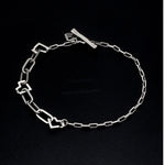 Load image into Gallery viewer, Japanese Platinum Links Heart Bracelet for Women JL PTB 1160
