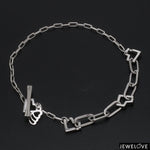 Load image into Gallery viewer, Japanese Platinum Links Heart Bracelet for Women JL PTB 1160
