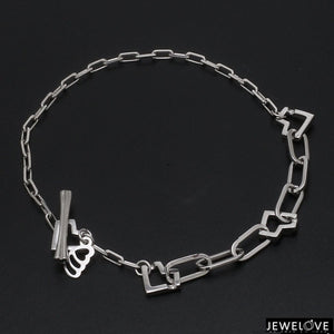 Japanese Platinum Links Heart Bracelet for Women JL PTB 1160