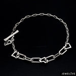 Load image into Gallery viewer, Japanese Platinum Links Heart Bracelet for Women JL PTB 1160
