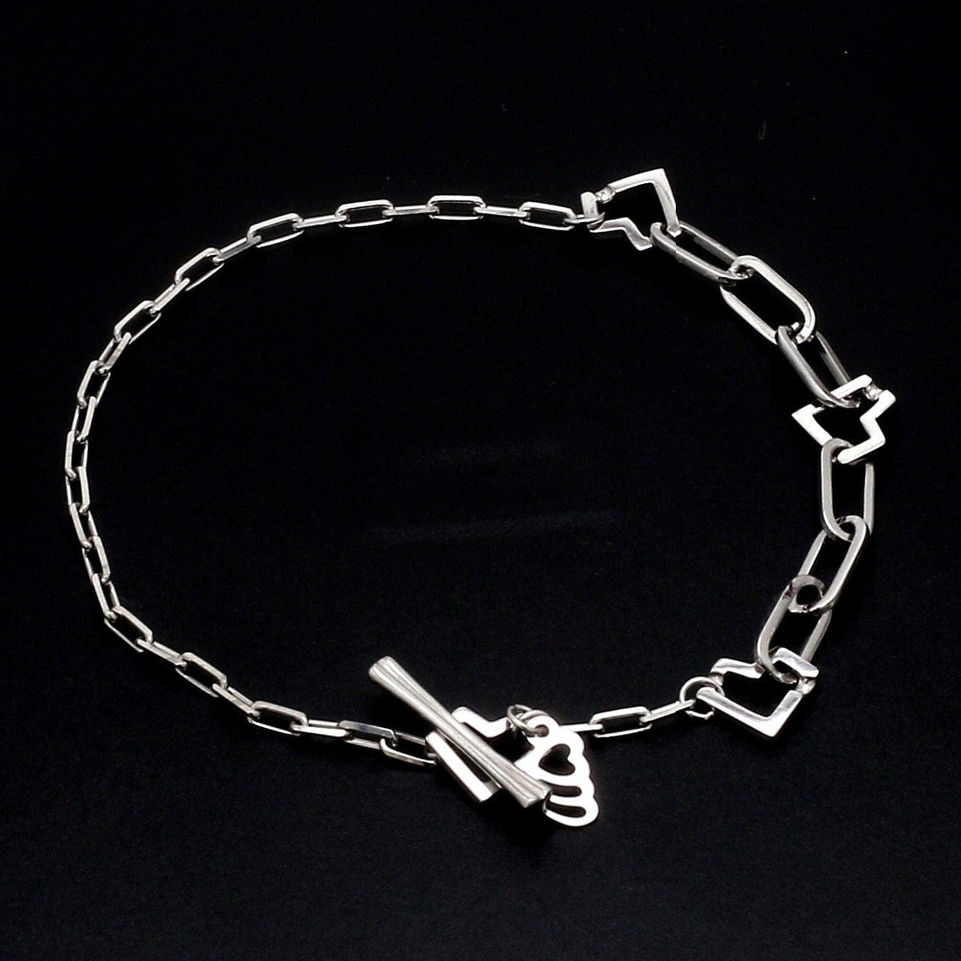 Japanese Platinum Links Heart Bracelet for Women JL PTB 1160