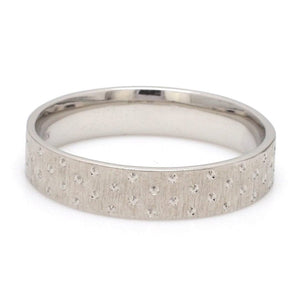 Japanese Platinum Love Bands with Dotted Texture JL PT 923