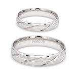 Load image into Gallery viewer, Japanese Platinum Love Bands with Slanting Grooves JL PT 608
