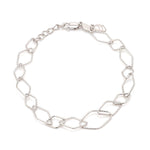 Load image into Gallery viewer, Japanese Platinum Rhombus Links Bracelet for Women JL PTB 1166
